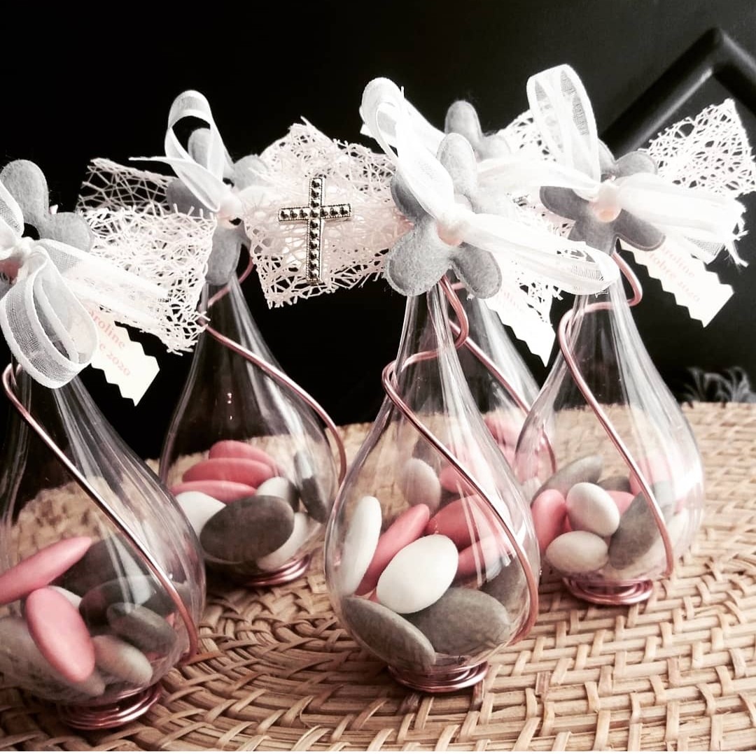 Dragées communion, boite dragées fille
