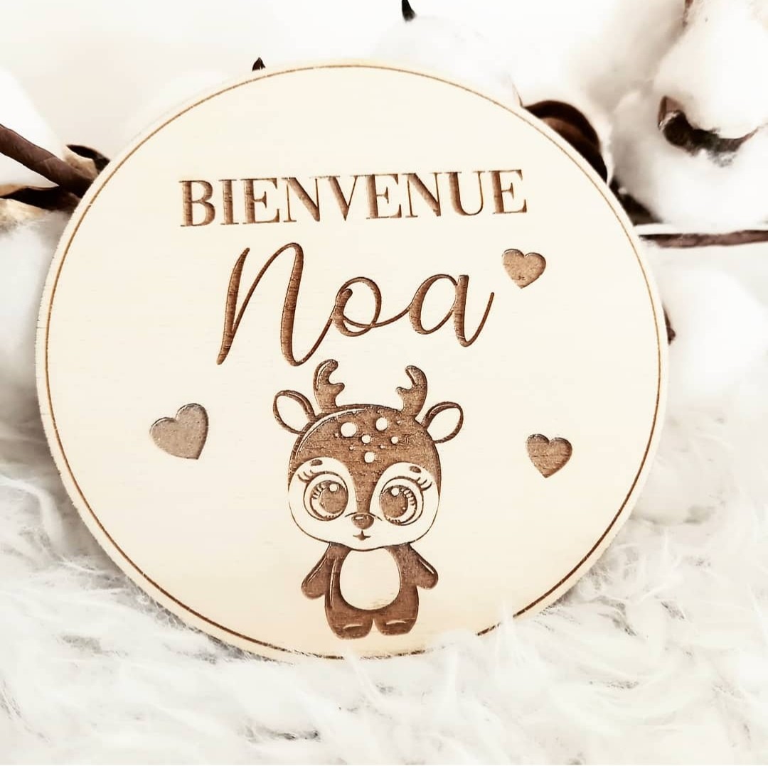 Carte Naissance Faon Cadeau Naissance Bebe