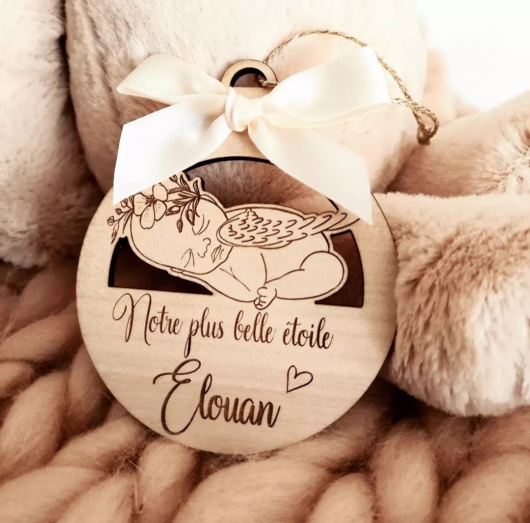 Décoration Personnalisée D'arbre De Noël D'ange Dé Fille