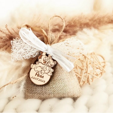 Boite dragées baptême Minnie rose