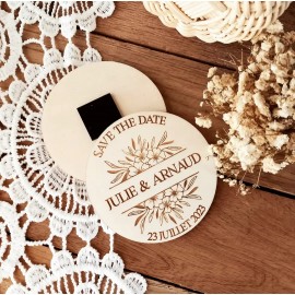 Magnet mariage save the date floral