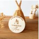 Magnet communion souvenir lettre fleurie