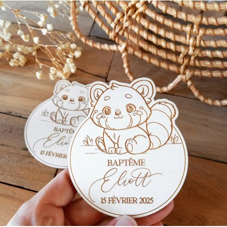 Faire-part panda roux