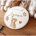 Carte naissance bébé tigre fille