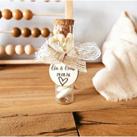 Eprouvette dragées fleurs séchées