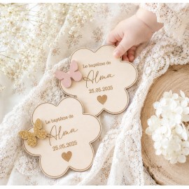 faire part fleur baptême magnet & suspension