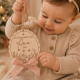 Boule de Noël bois "douce éclosion"