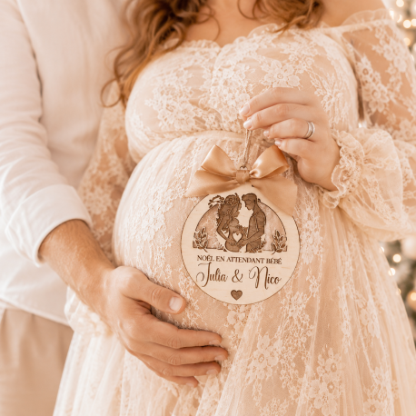 Boule de Noël futurs parents