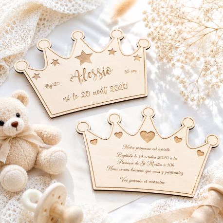 Faire-part princesse-prince