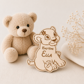 Faire-part Nala Roi lion baptême & naissance