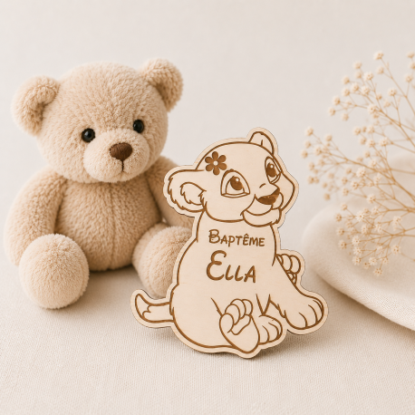 Faire-part Nala Roi lion baptême & naissance