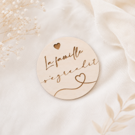 Magnet annonce grossesse la famille coeur