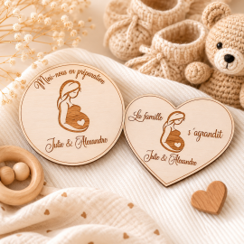 Magnet bois annonce grossesse femme enceinte
