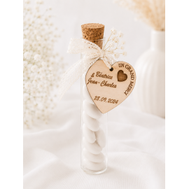 Étiquette dragées mariage cœur