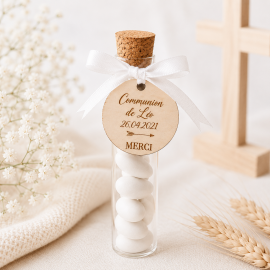 Étiquette dragées communion merci