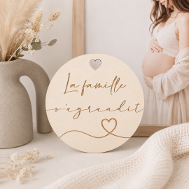 Carte annonce grossesse la famille coeur