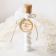 Étiquette dragées communion couronne fleurs
