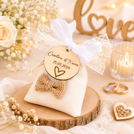 Dragées mariage pochon en velours