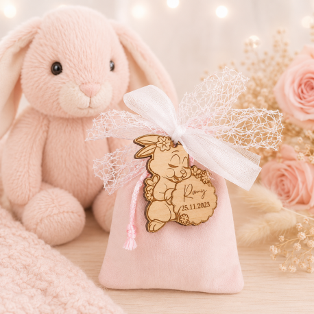 Dragées lapine pochon velours