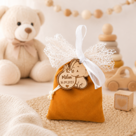 Dragées éléphant pochon velours