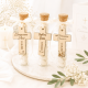 Croix gravée bois communion et baptême