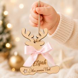 Renne de Noël en bois