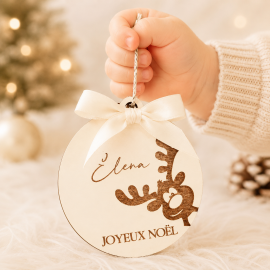 Boule de Noël tête de renne