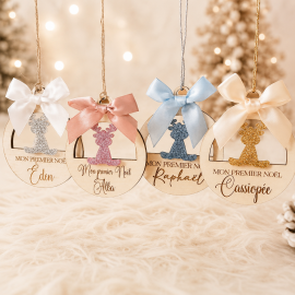Boule de Noël renne avec paillettes