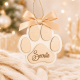 Boule de Noël empreinte chien
