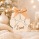 Boule de Noël empreinte chat
