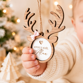 Boule de noël tête de renne