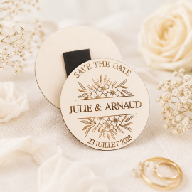 Magnet mariage save the date floral