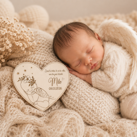 Carte naissance souvenir bébé ange