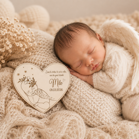 Carte naissance souvenir bébé ange