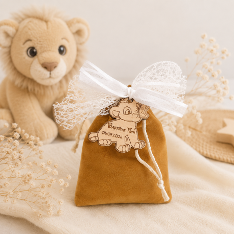 Dragées roi lion simba pochon velours