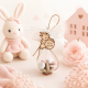Dragées baptême lapine en goutte